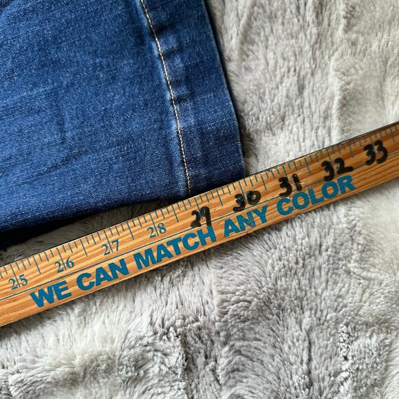 American Eagle, super high rise, flare, blue jeans, denim plus size 18 - Picture 7 of 10